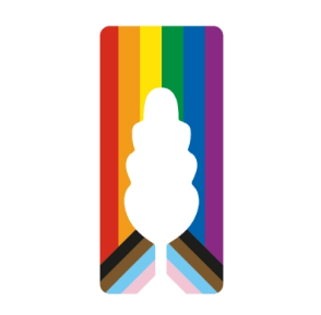 The Van Lanschot Kempen logo of the tree, with the background of the pride flag