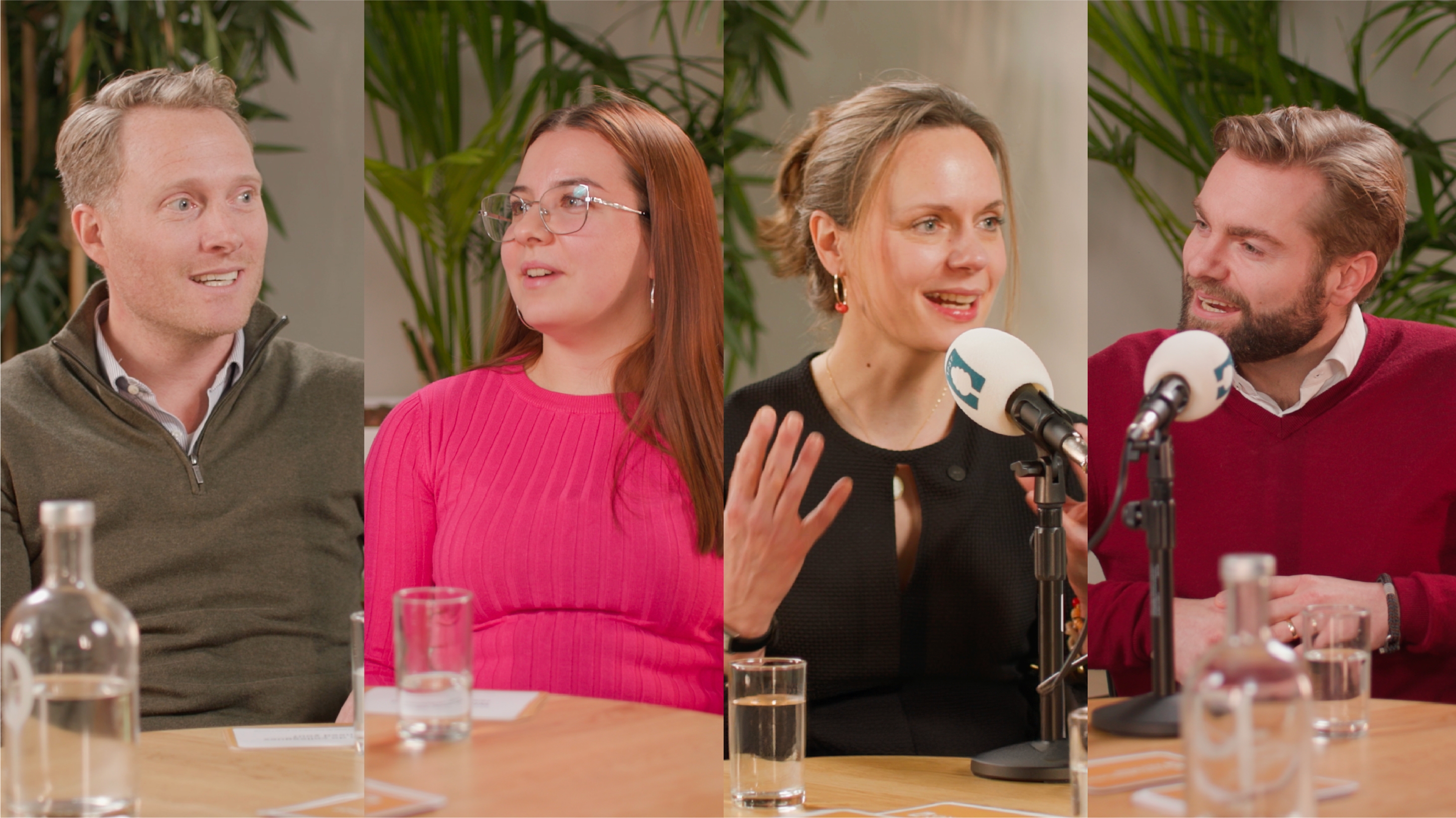 Four speakers of the podcast