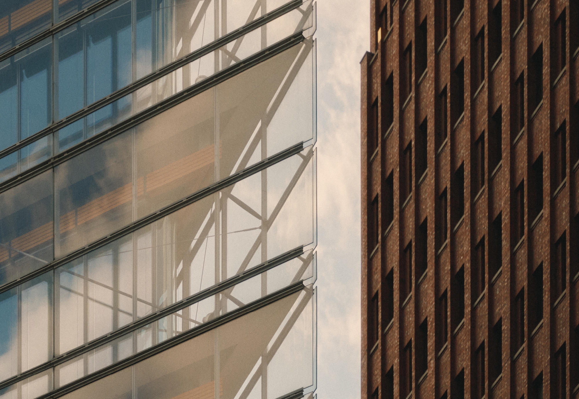 Office building with a glass exterior